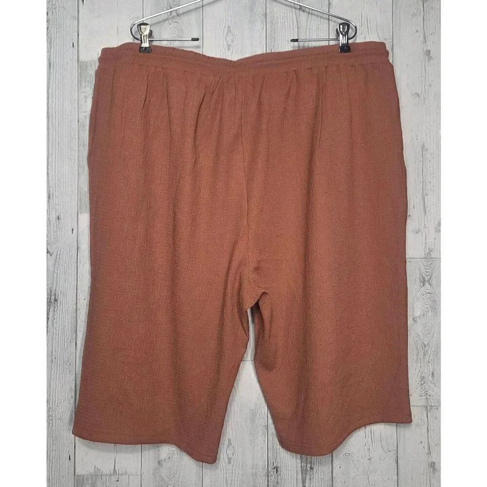 Mauvais Elvissa Relaxed Fit Textured Bermuda Length Shorts in Canyon Sz 46 - Picture 6 of 8